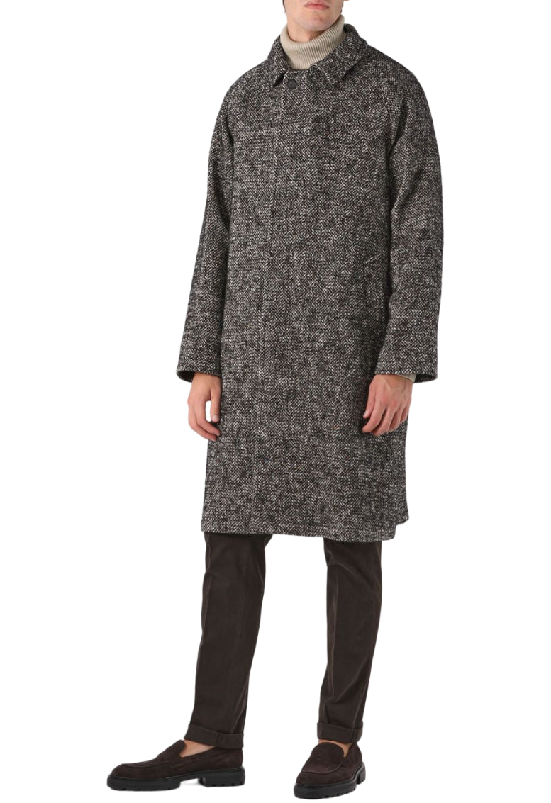 TAGLIATORE UOMO CAPPOTTO N1119 GRIGIO LUNGO CON CINTURA