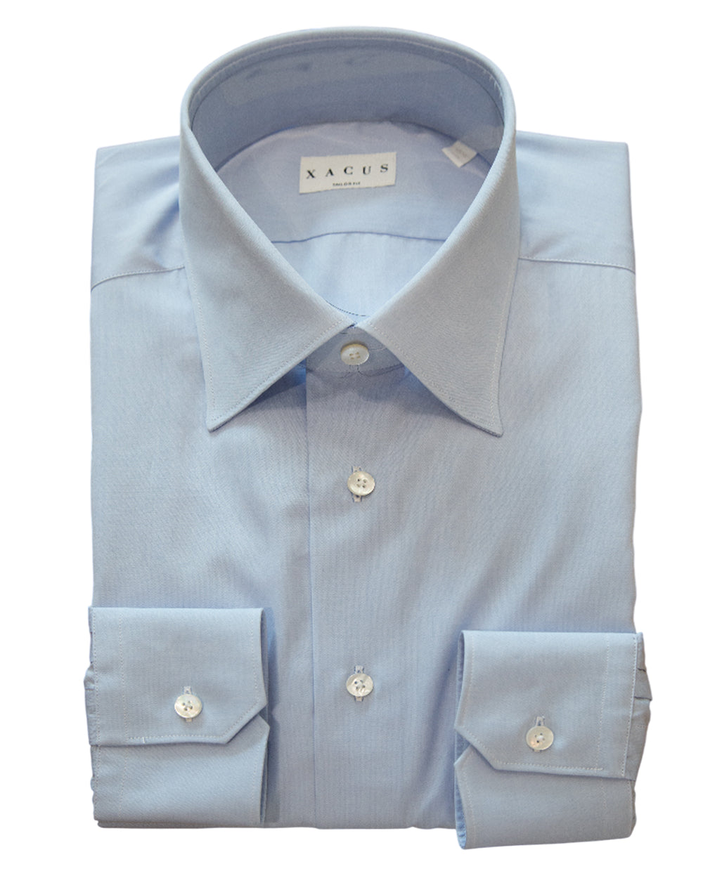 XACUS CAMICIA AMPIO COLLO ITALIANO SUPERCOTONE CELESTE