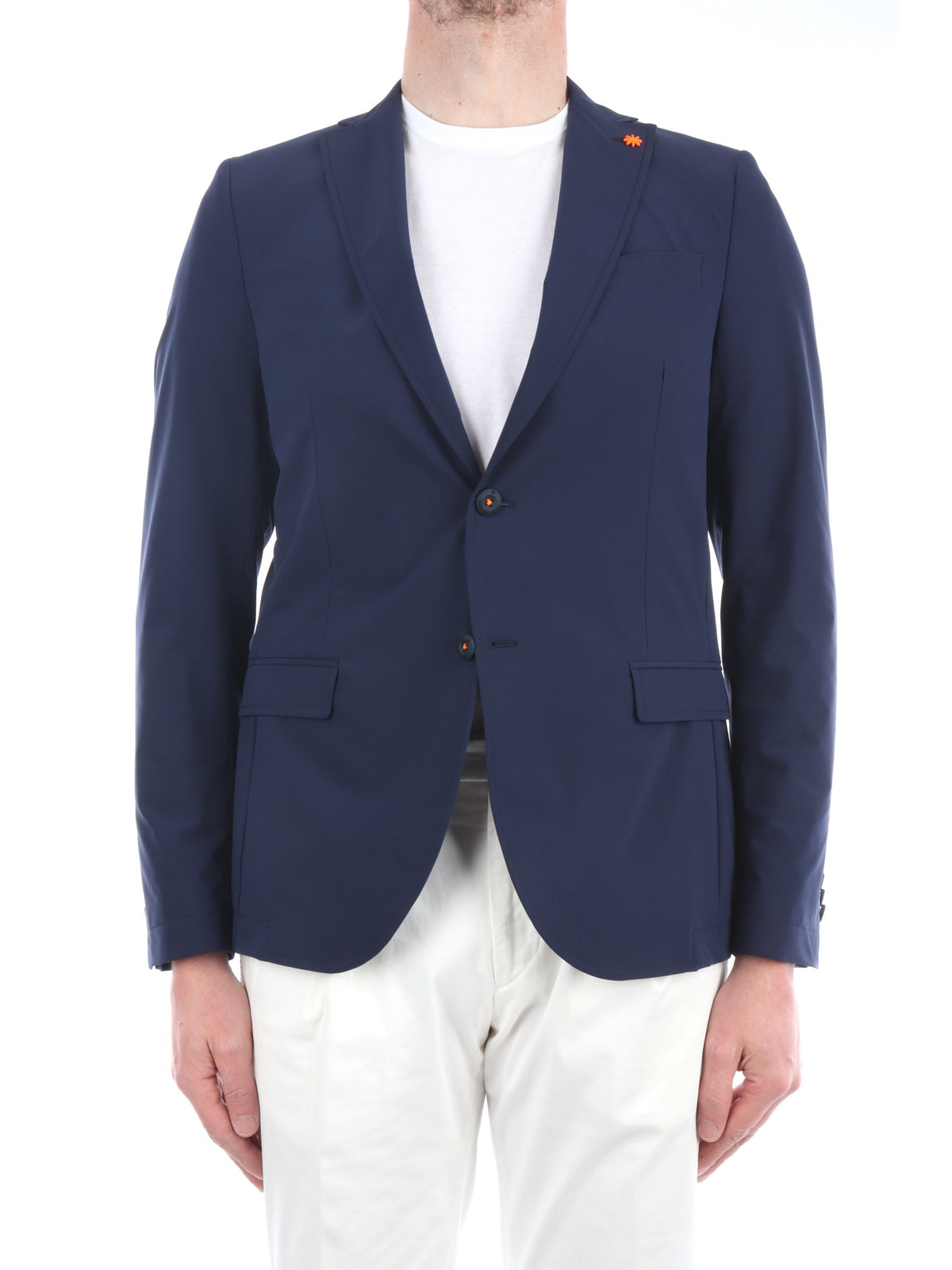 MANUEL RITZ GIACCA MONOPETTO DI COLORE BLU