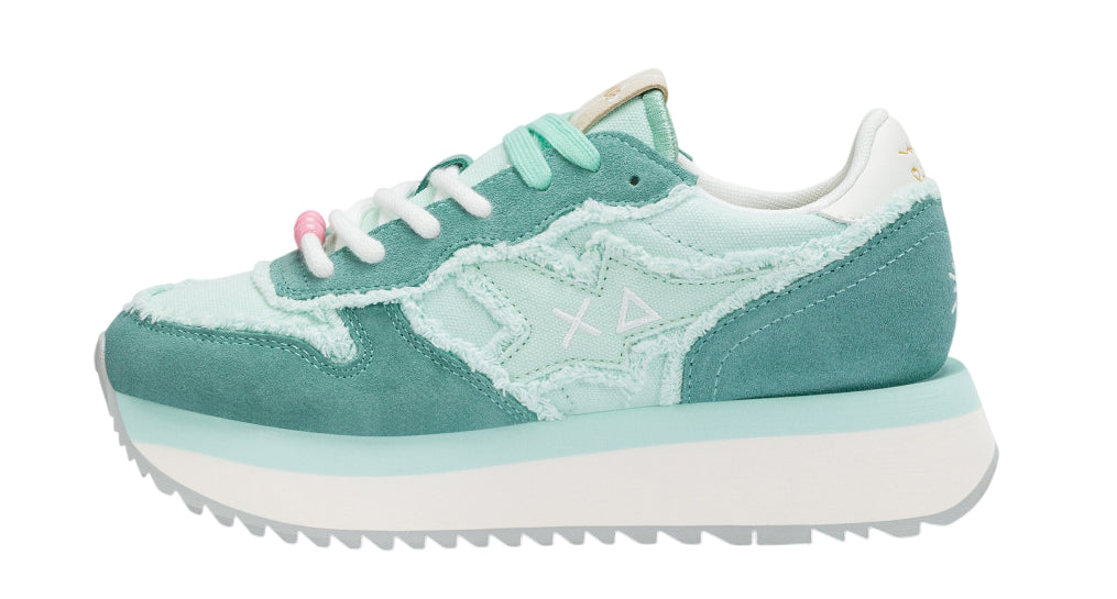 SUN68 SNEAKERS DONNA BIG STARGIRL CANVAS ACQUA