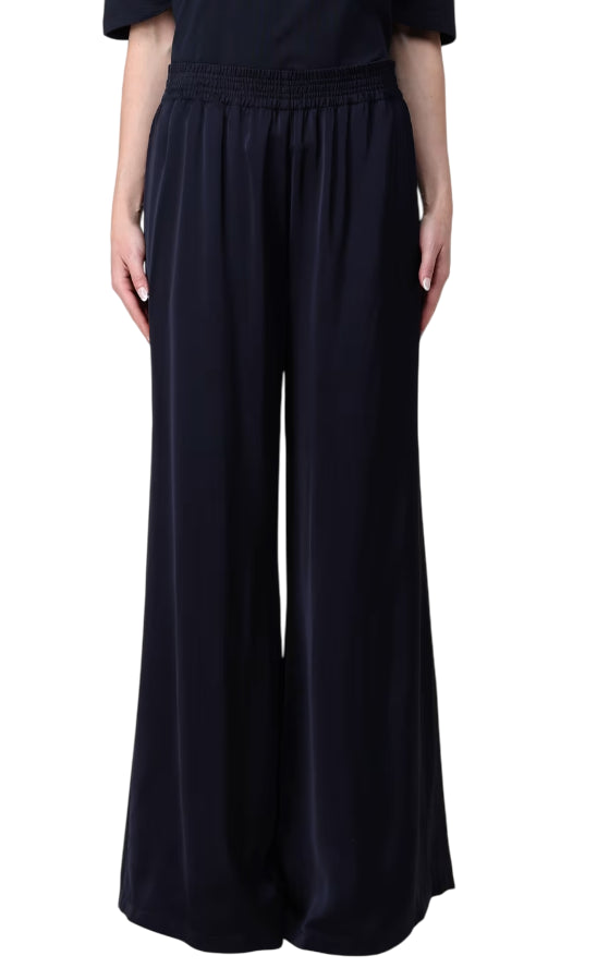 FABIANA FILIPPI PANTOLONE A PALAZZO IN MISTO VISCOSA COLORE BLU NOTTE