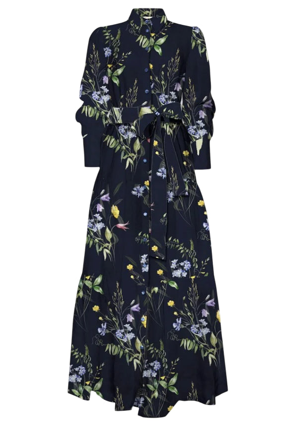 MC2 SAINT BARTH ABITO DA DONNA IN COTONE STILE FLOREALE NERO