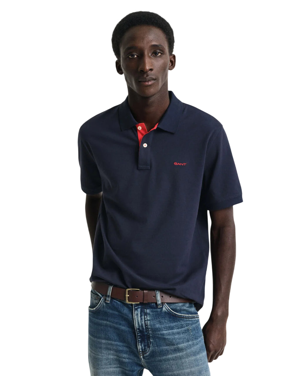 GANT UOMO POLO PIQUET IN CONTRASTO EVENING BLUE