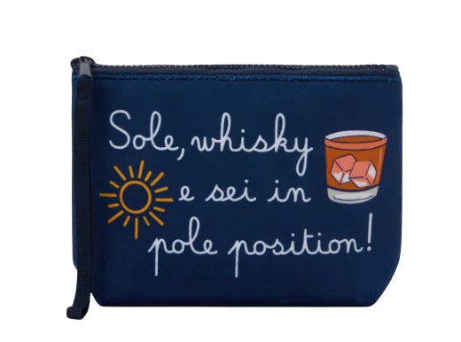 MC2 SAINT BARTH POCHETTE IN LANA ALINE CON STAMPA SOLE, WHISKY...