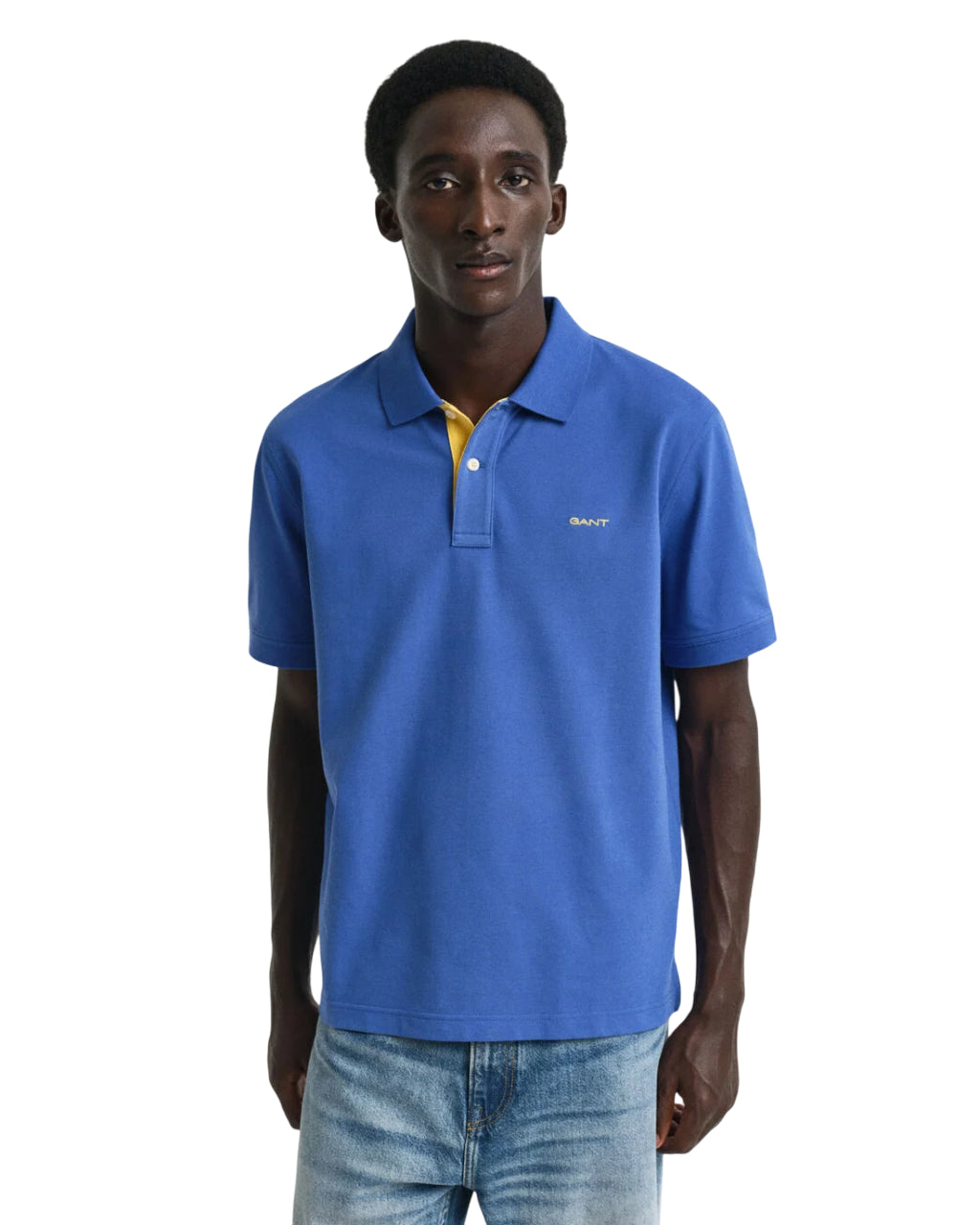 GANT UOMO POLO PIQUET IN CONTRASTO RICH BLUE