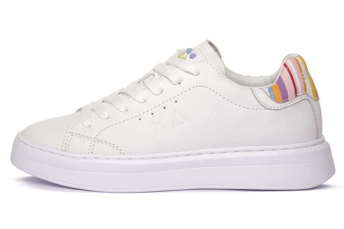 SUN68 SNEAKERS DONNA GRACE LEATHER BIANCO 01