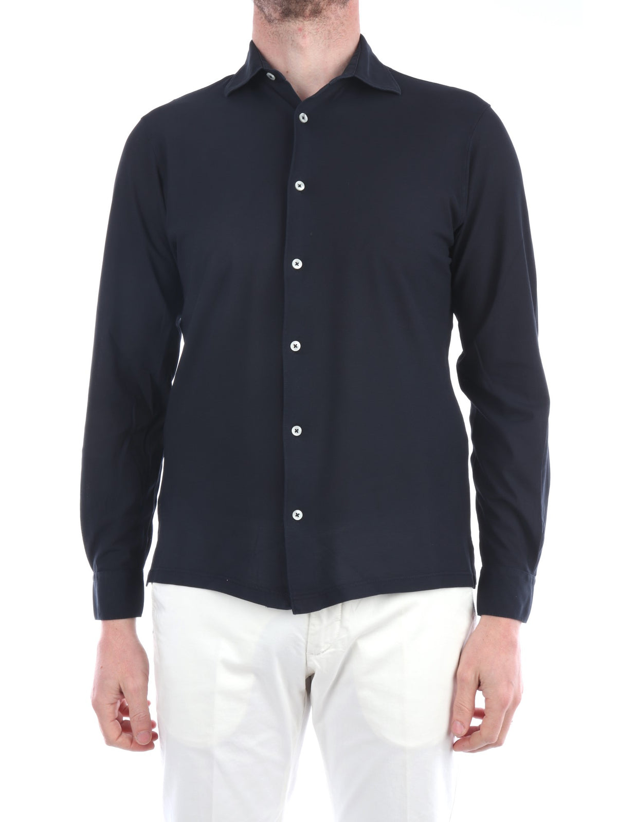 FILIPPO DE LAURENTIIS CAMICIA IN COTONE COLORE BLU NOTTE