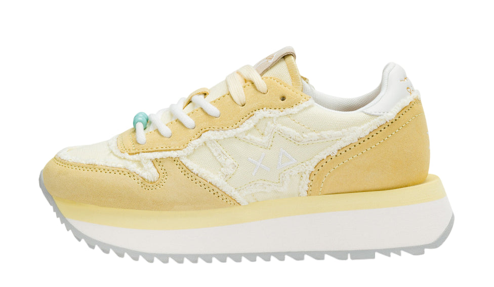 SUN68 SNEAKERS DONNA BIG STARGIRL CANVAS GIALLO LIMONE
