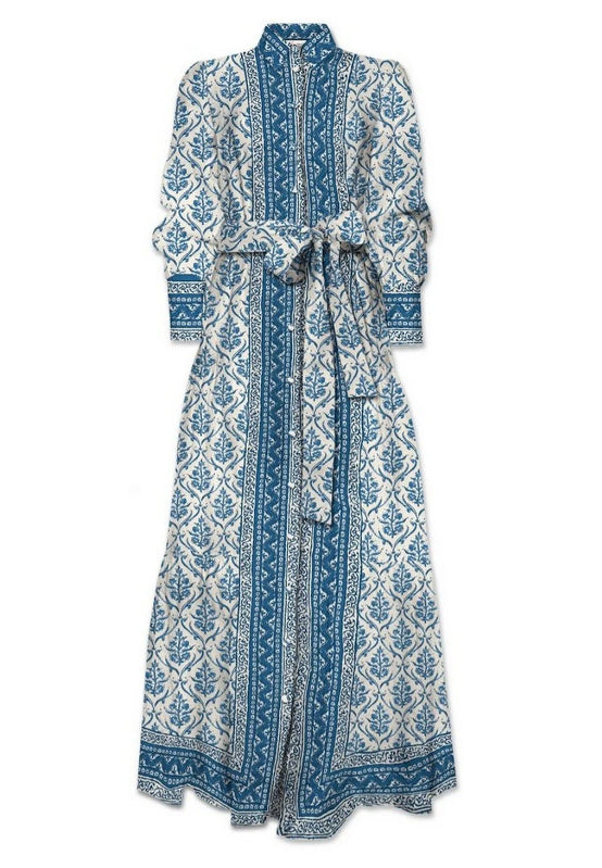 MC2 SAINT BARTH ABITO DA DONNA JENSEN LUNGO COTTON INDIGO SPIRIT