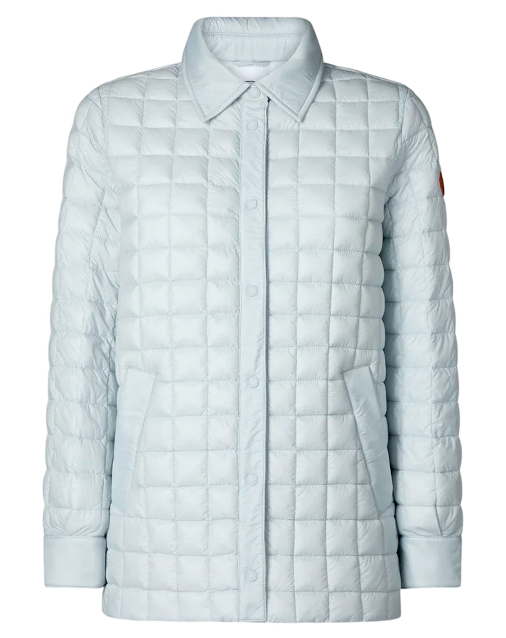 SAVE THE DUCK GIACCA ULA DA DONNA IN SCHIUMA GRIGIA