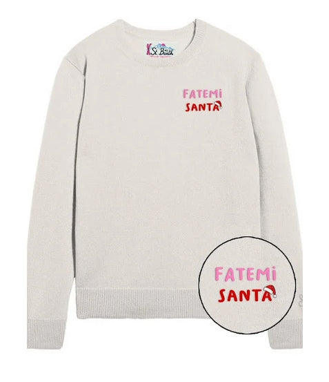 MC2 SAINT BARTH MAGLIONE DONNA NEW QUEEN FATEMI SANTA BIANCO