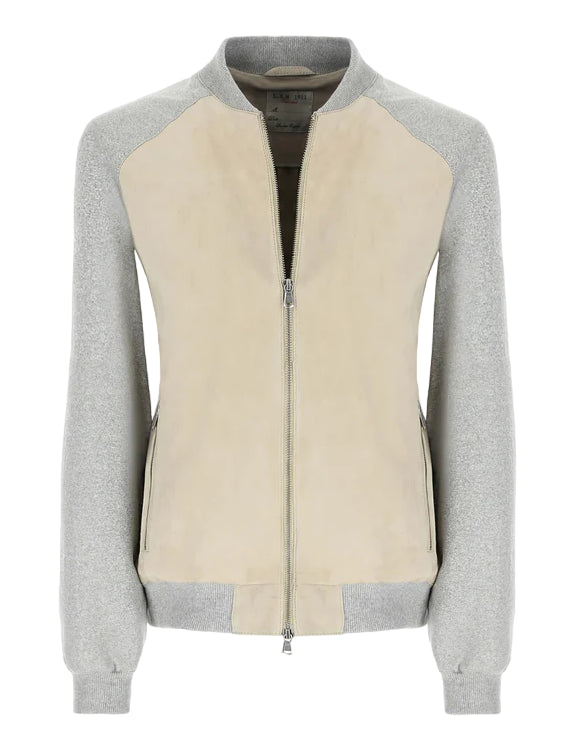 LBM 1911 SPORT BOMBER IN SUEDE COLORE BEIGE