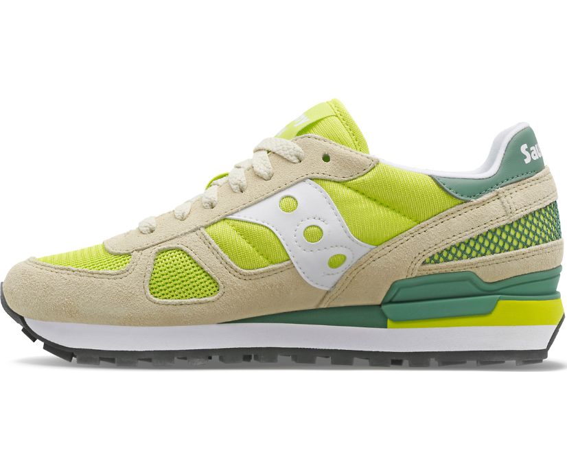 SAUCONY SNEAKERS SHADOW ORIGINAL COLORE BEIGE & LIME