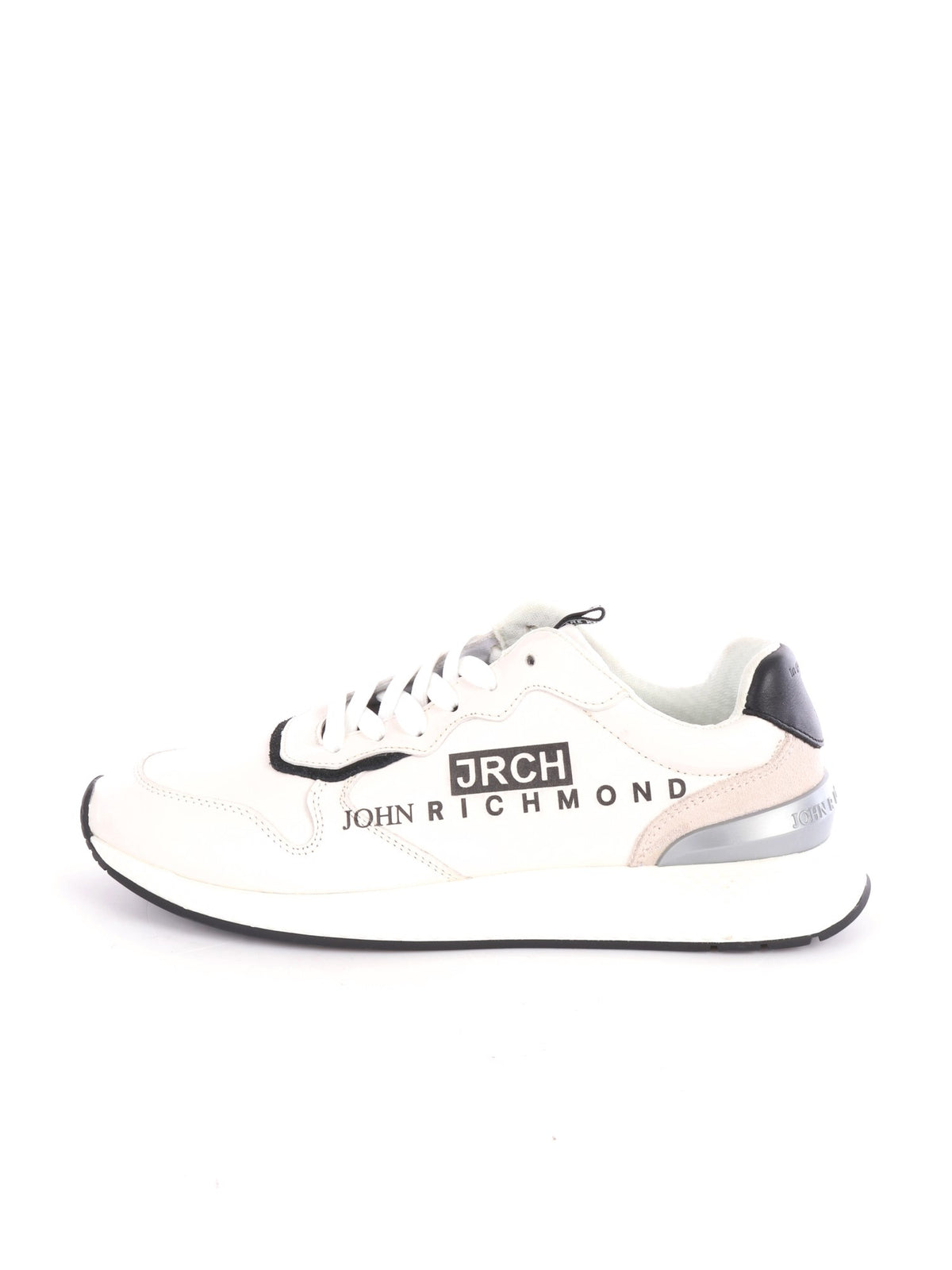 JOHN RICHMOND SNEAKERS BIANCHE E NERE IN PELLE