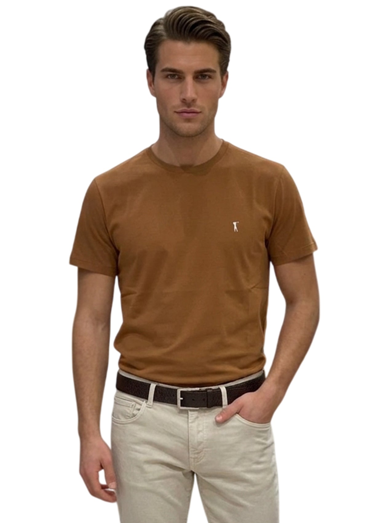 MARK MIDOR T-SHIRT IN COTONE COLORE COCCIO