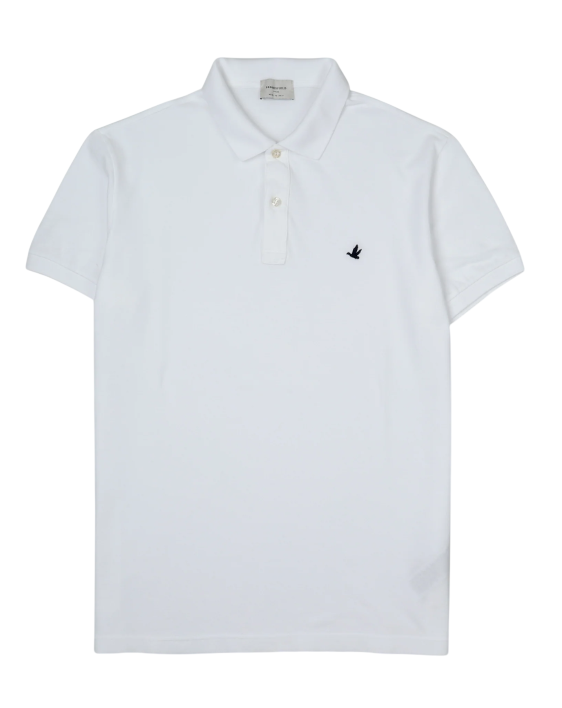 BROOKSFIELD POLO IN PIQUET DI COTONE CON LOGO RICAMATO COLORE WHITE