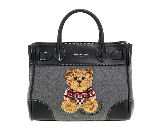 RUE MADAM PARIS BORSA MARVIN LOVE MINI TOTE GREY