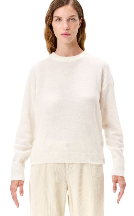 CYCLE MAGLIA EGLE IN MISTO ALPACA BIANCO PANNA