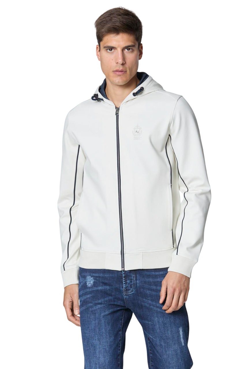 AERONAUTICA MILITARE FELPA IN INTERLOCK CON RICAMO 3D COLORE GHIACCIO