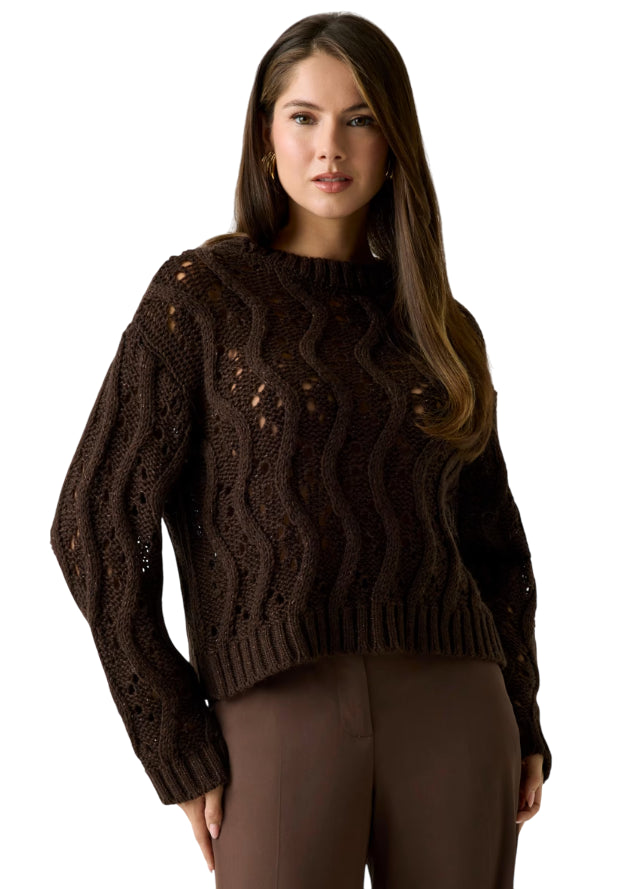 MARCIANO BY GUESS MAGLIONE A TRECCE MISTO LANA CHOCOLATE