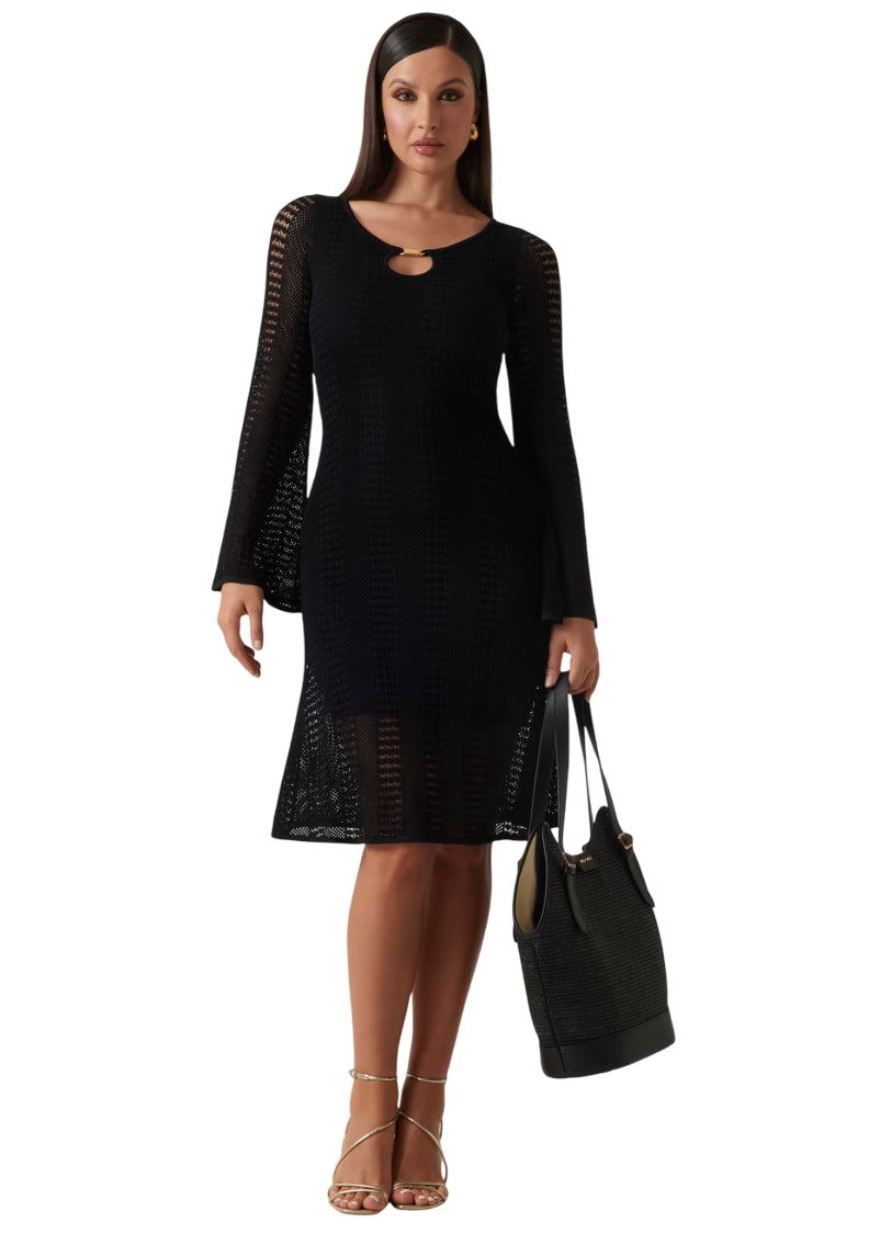 MARCIANO BY GUESS MINI ABITO FIT AND FLARE JET BLACK