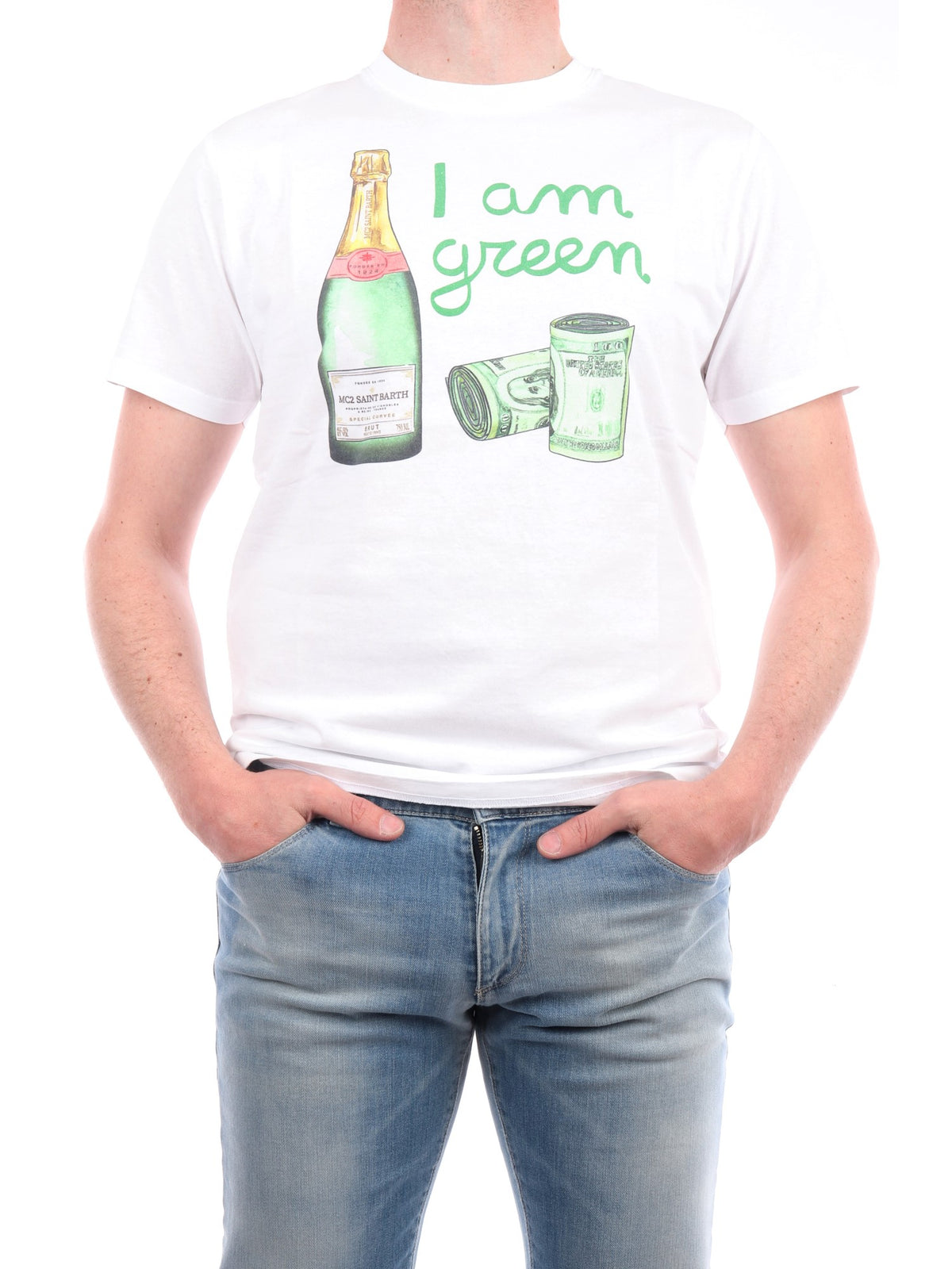 MC2 SAINT BARTH T-SHIRT STAMPA I AM GREEN