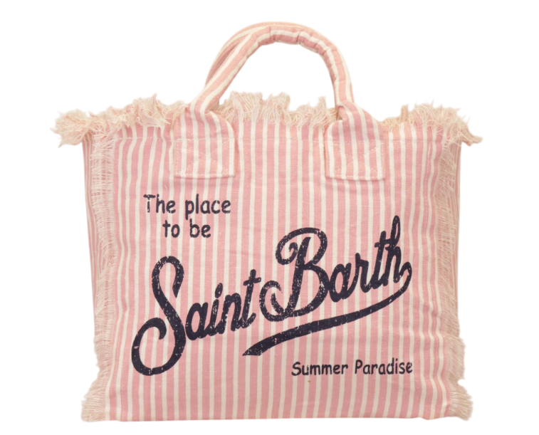 MC2 SAINT BARTH BORSA VANITY IN LINO RIGHE ROSA