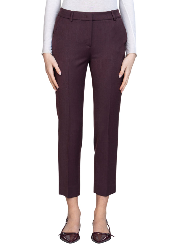 VIA MASINI 80 PANTALONE DRITTO COLORE MERLOT