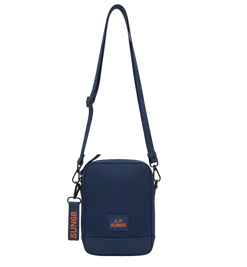 SUN68 BORSA A TRACOLLA IN NYLON BLUE NAVY