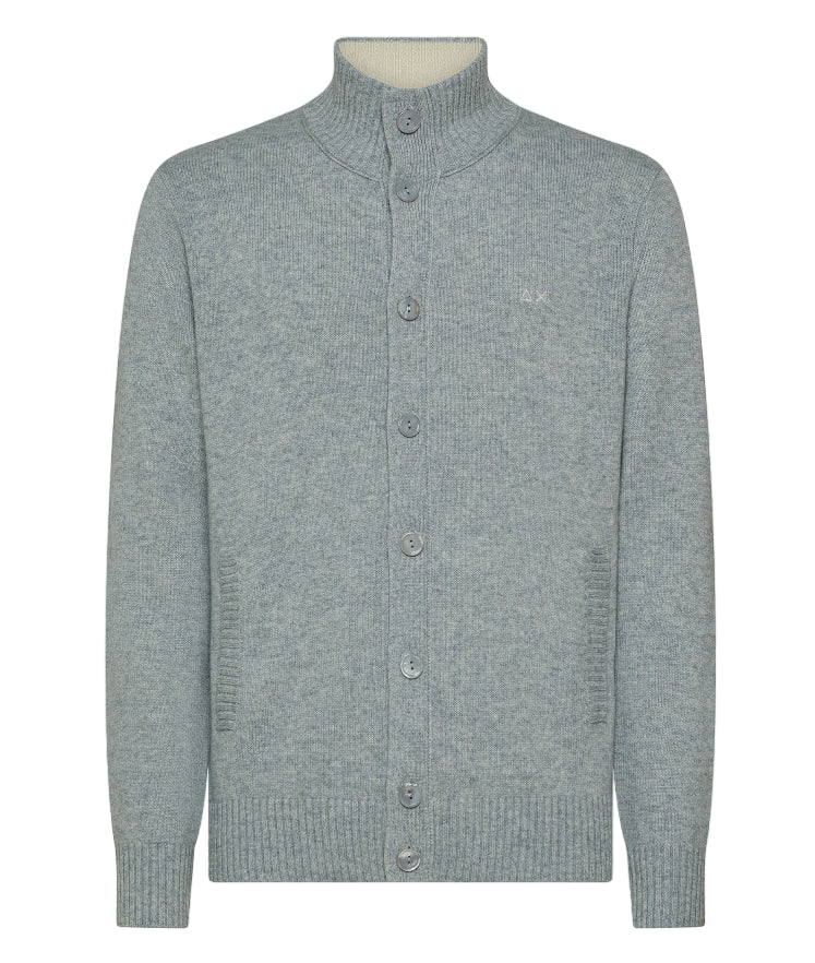 SUN 68 CARDIGAN BUTTONS SOLID WARM GRIGIO MEDIO