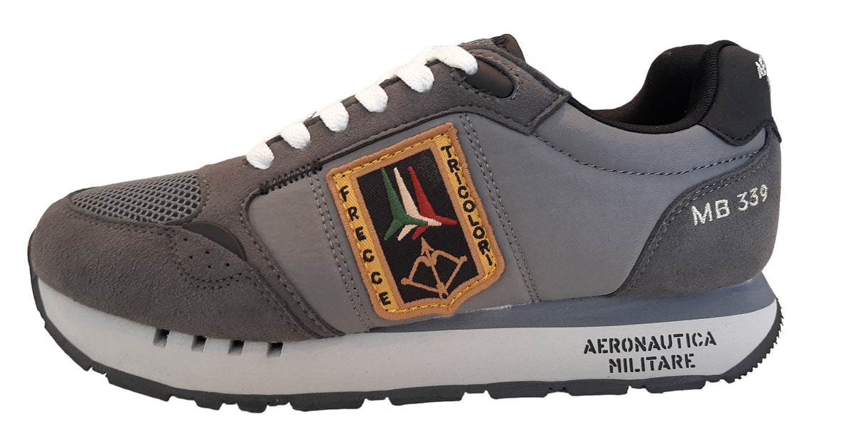 AERONAUTICA MILITARE SNEAKERS MB339 COLORE LIGHT GREY DARK GREY