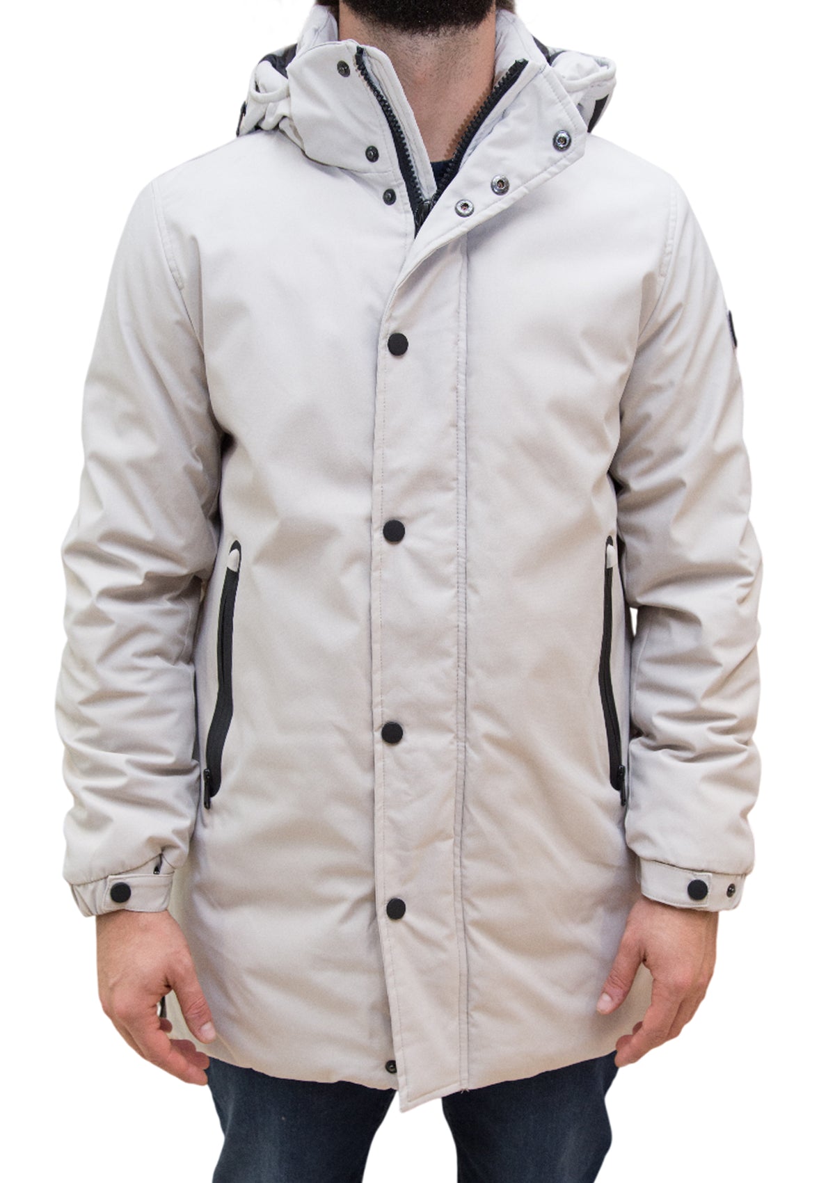 MARK MIDOR PARKA PIUMINO LUNGO COLORE BEIGE CHIARO