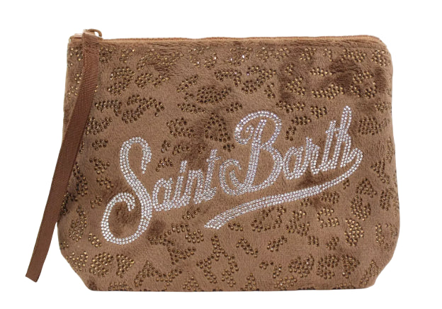 MC2 SAINT BARTH POCHETTE ALINE STRASS LEOPARD