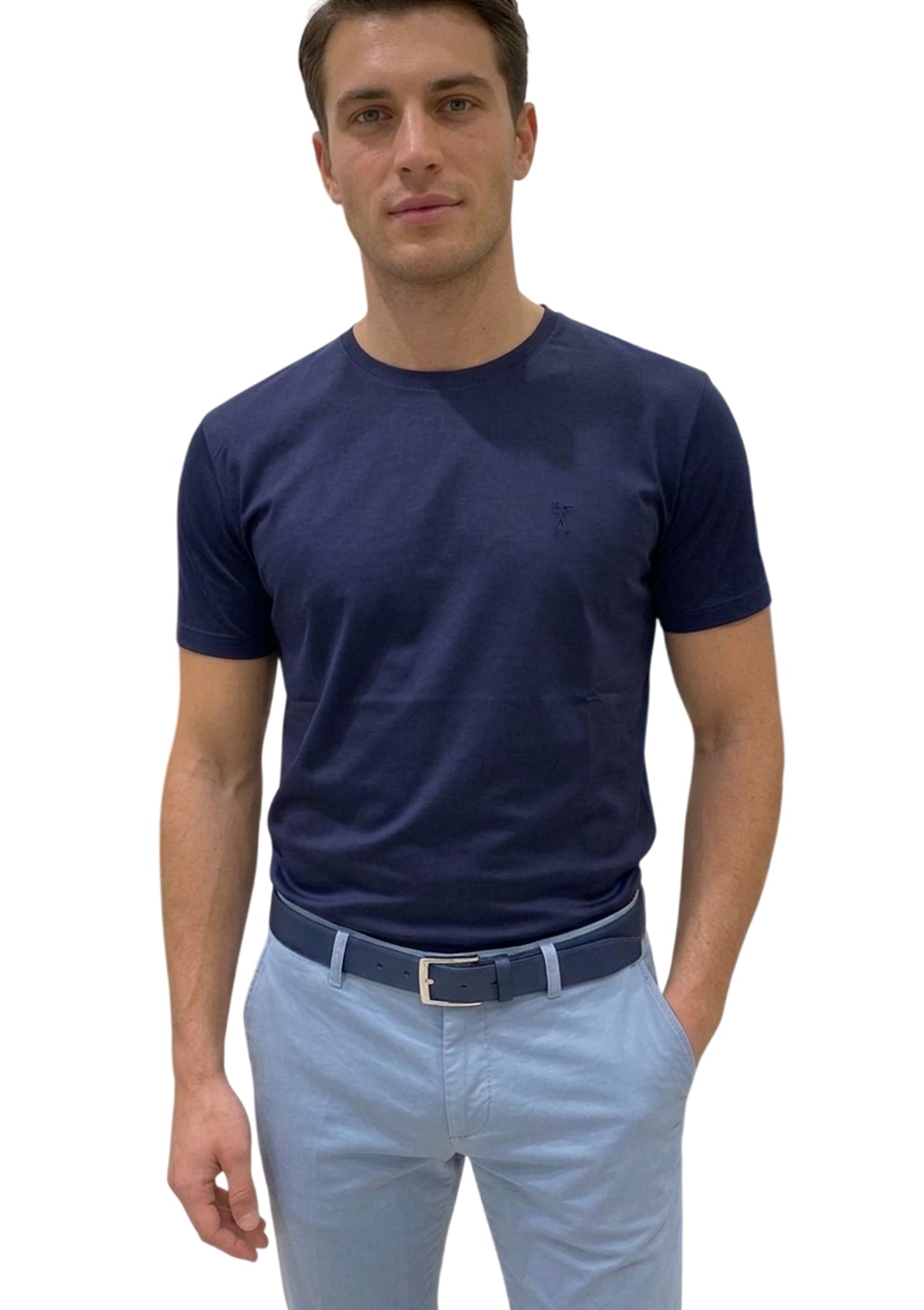 MARK MIDOR T-SHIRT IN FILO DI SCOZIA COLORE BLU
