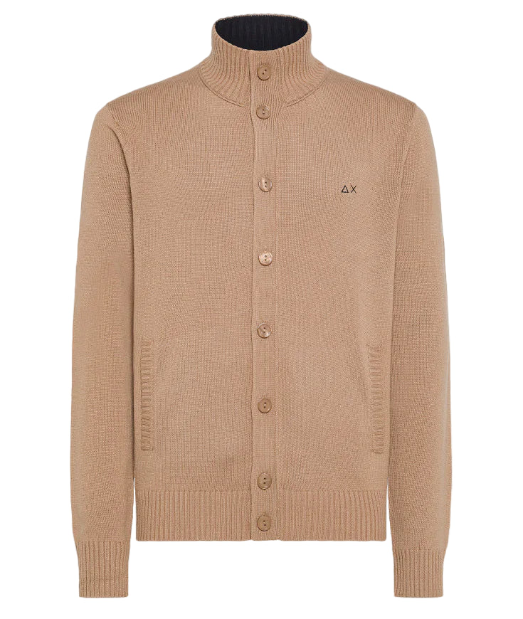 SUN 68 CARDIGAN BUTTONS SOLID WARM BEIGE