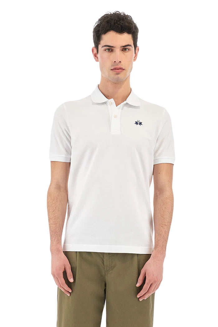 LA MARTINA POLO TEX REGULAR FIT COLORE OPTIC WHITE