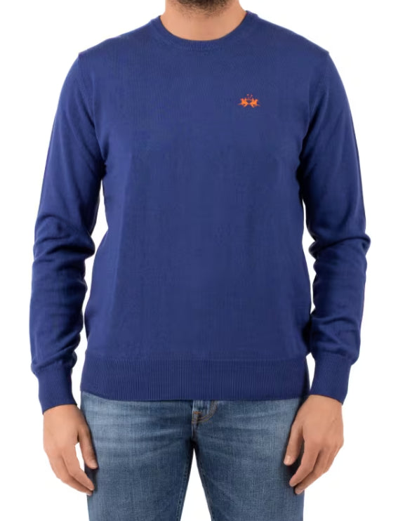 LA MARTINA PULLOVER REGULAR FIT COTONE BLUE DEPHT