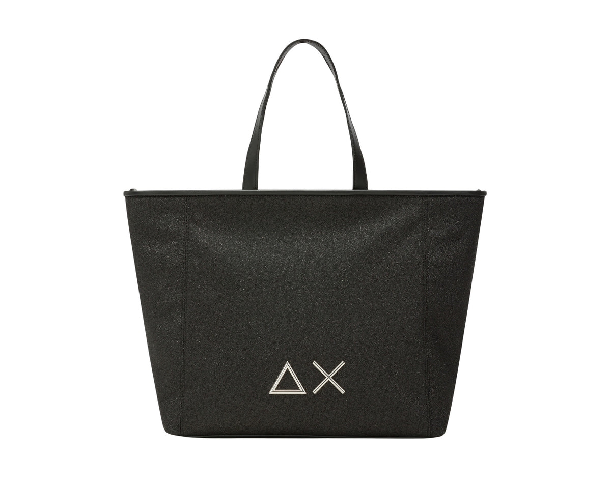 SUN68 BORSA MEDIUM GLITTER BAG NERO