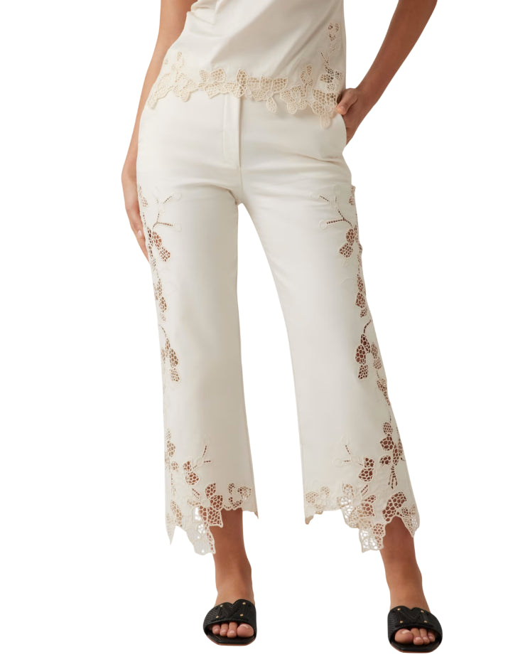 MARCIANO BY GUESS PANTALONE BIANCO SLIM CON RICAMO