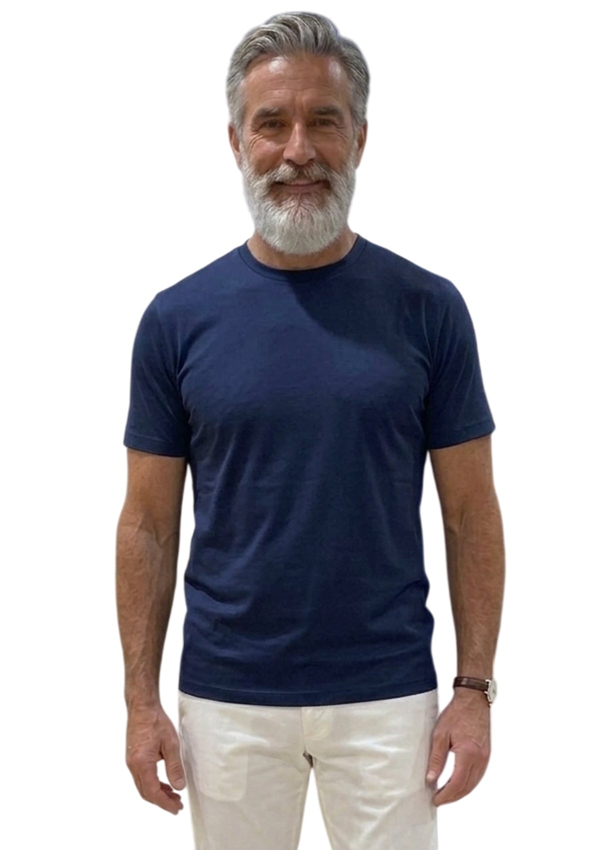 MARK MIDOR TSHIRT IN TESSUTO TECNICO TENCEL COLORE BLU