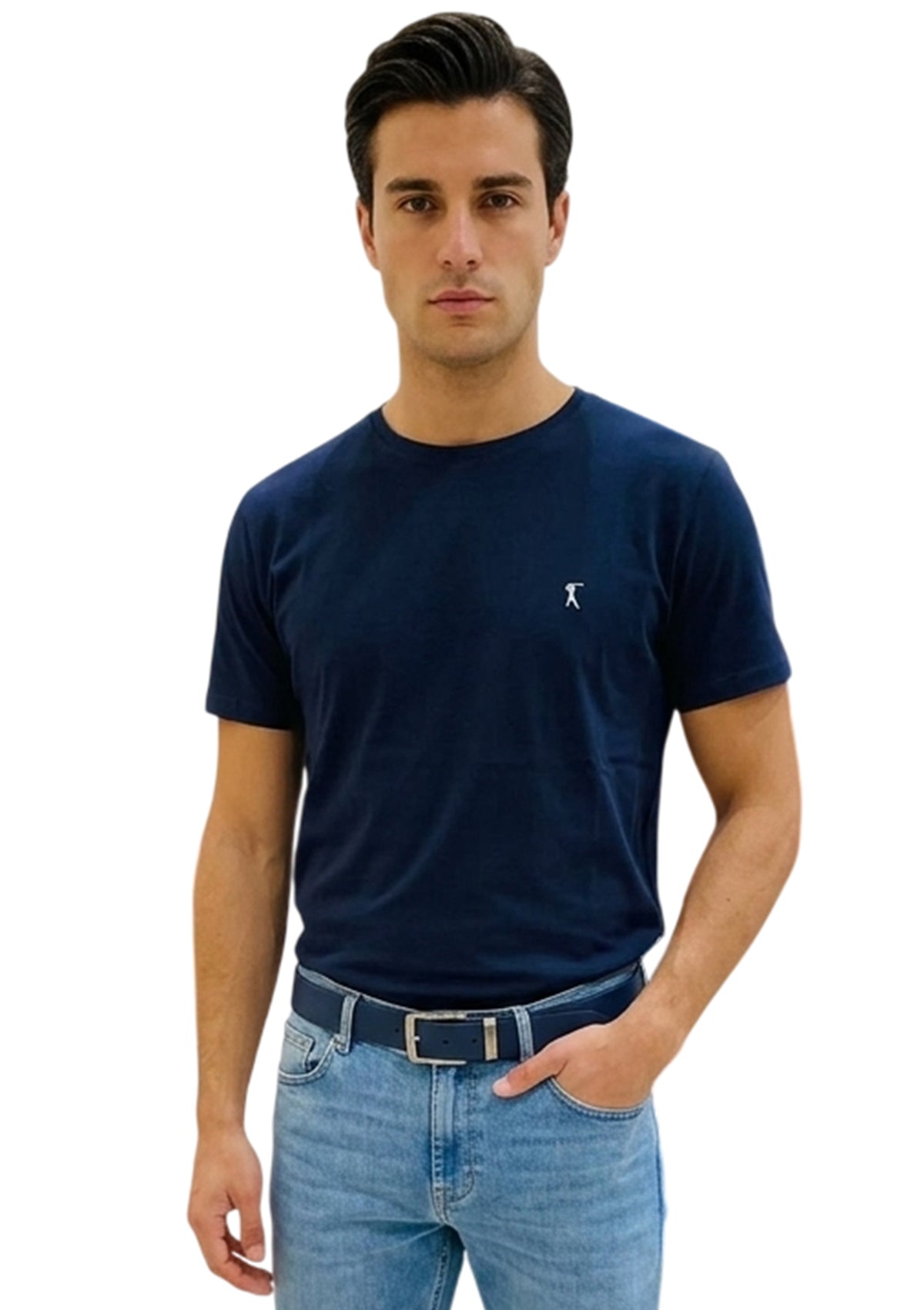 MARK MIDOR T-SHIRT IN COTONE COLORE BLU