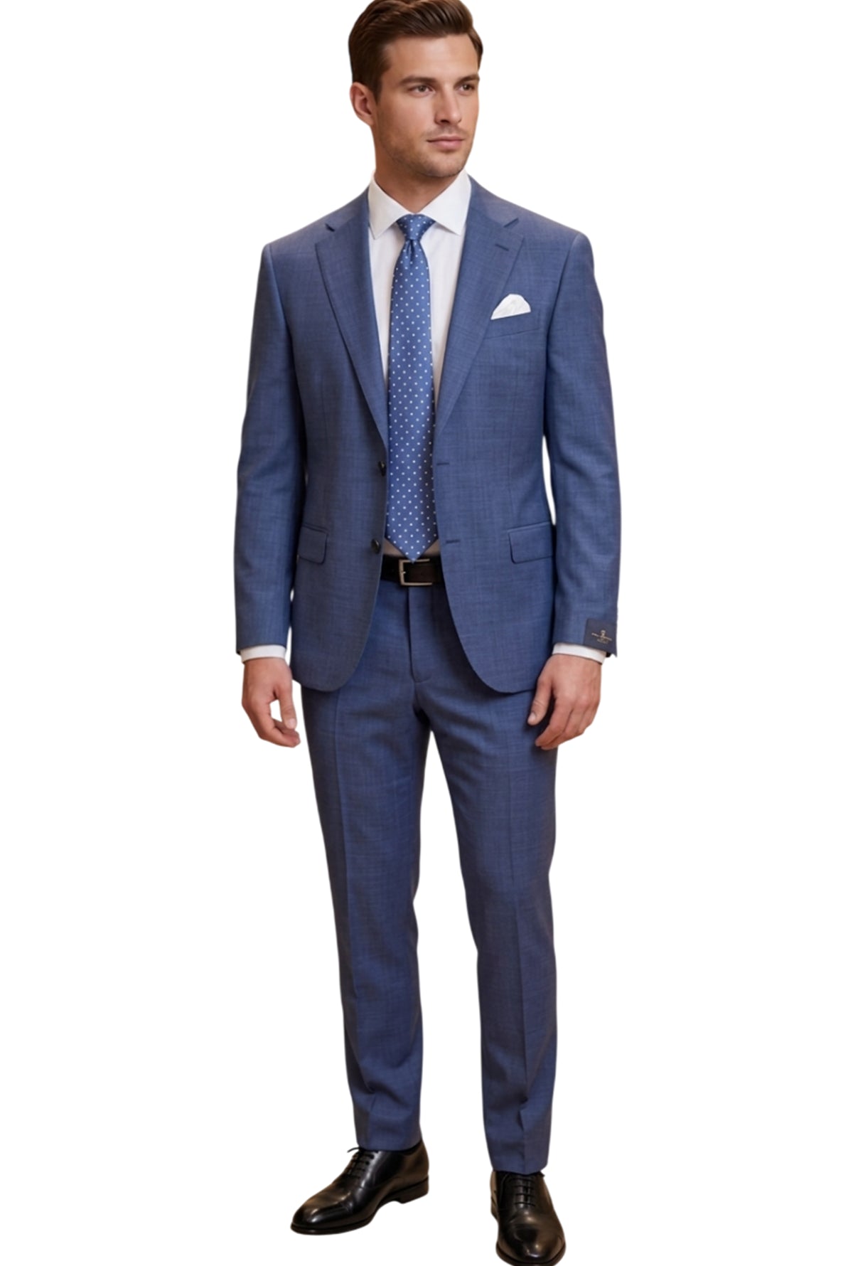 MARK MIDOR ABITO IN LANA VERGINE DROP 4 COLORE AZZURRO