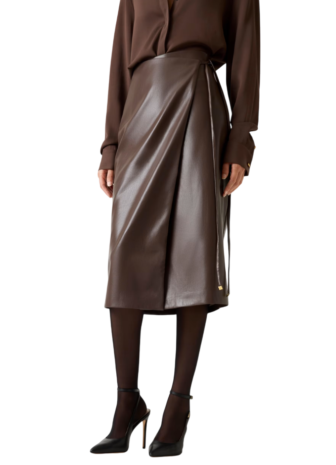 MARCIANO BY GUESS GONNA MIDI SIMILPELLE CHOCOLATE