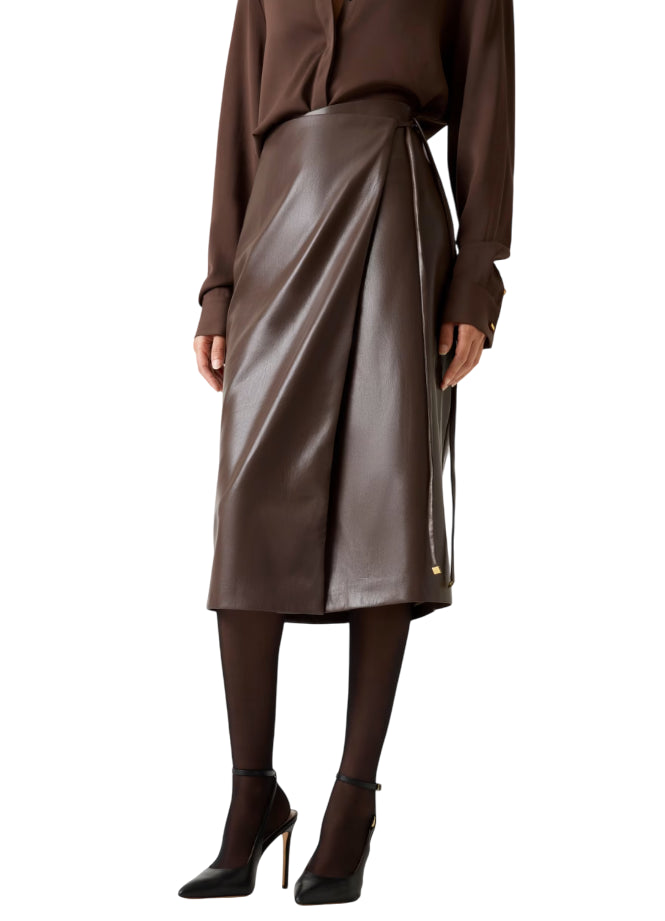 MARCIANO BY GUESS GONNA MIDI SIMILPELLE CHOCOLATE