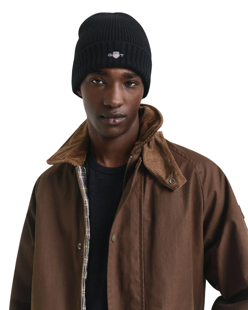 GANT BERRETTO UOMO IN LANA SHIELD NERO