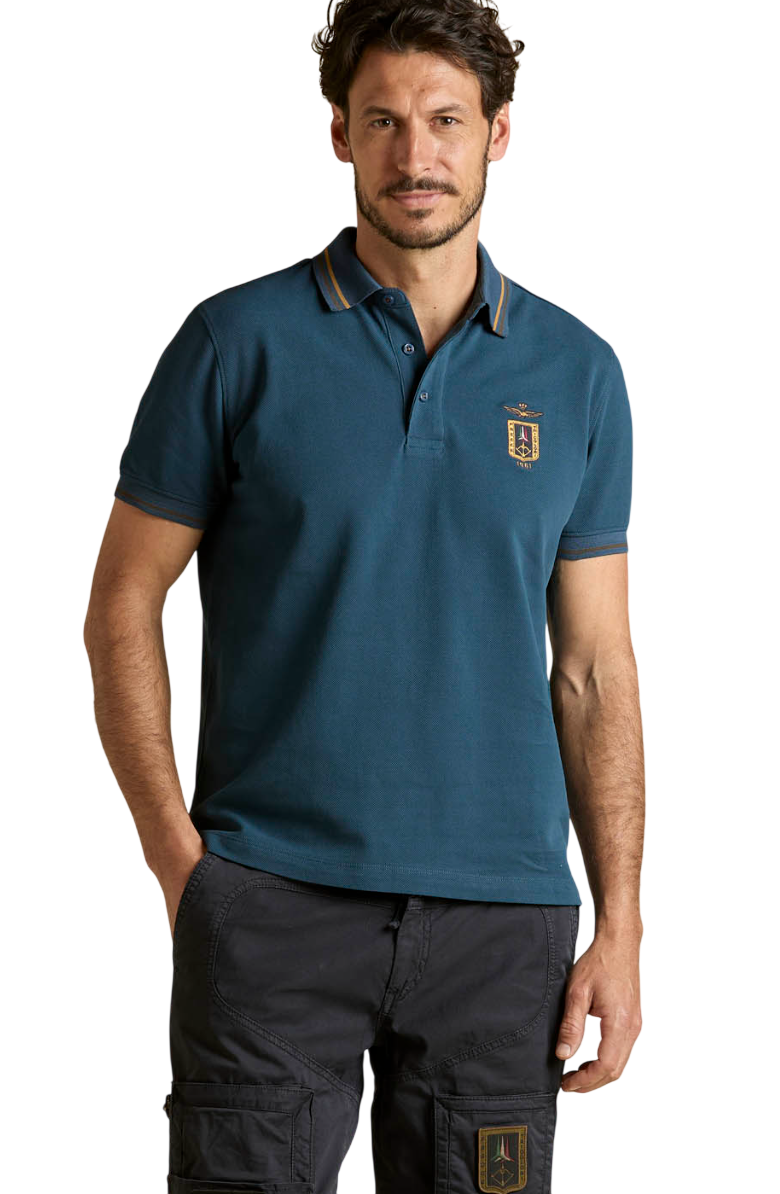 AERONAUTICA MILITARE POLO FRECCE TRICOLORI SLIM FIT AVIO