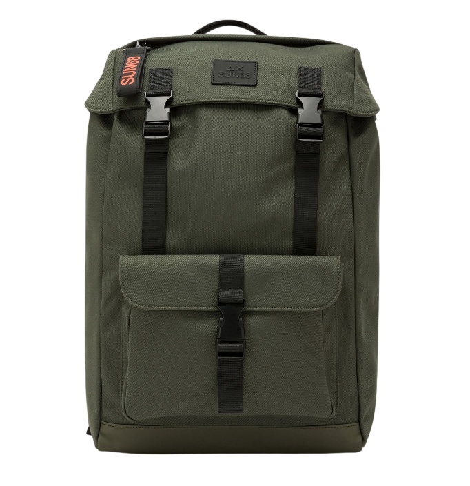 SUN68 ZAINO IN NYLON VERDE MILITARE SCURO