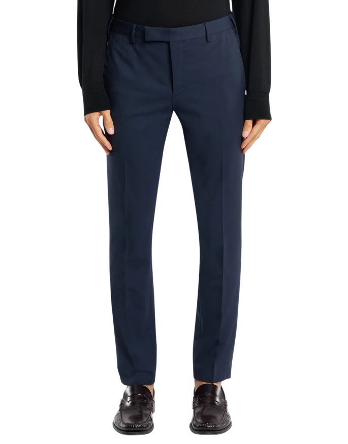 PT01 PANTALONI DIECI IN BATAVIA DI LANA 0360 BLU NAVY