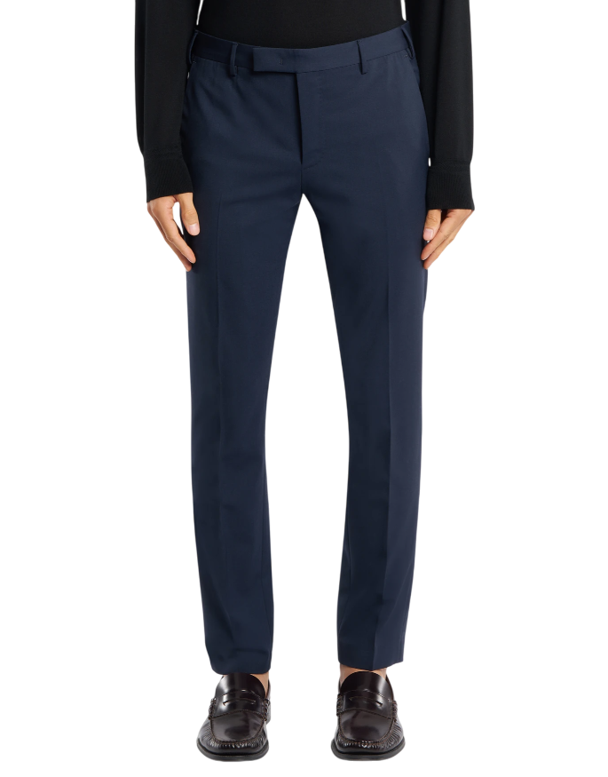 PT01 PANTALONI DIECI IN BATAVIA DI LANA 0360 BLU NAVY