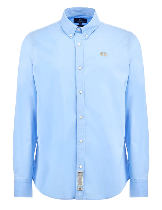 LA MARTINA CAMICIA SLIM FIT IN COTONE STRETCH BLUE BELL